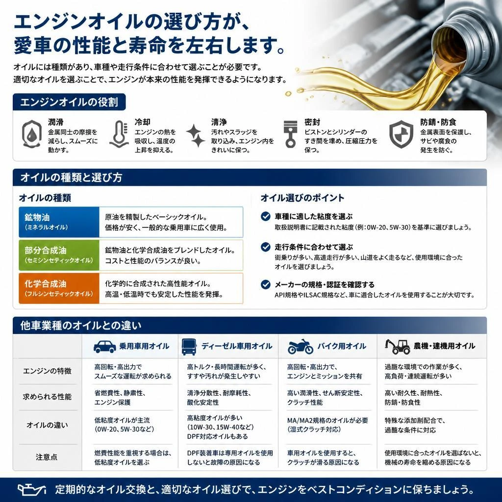 適切なオイルの選び方