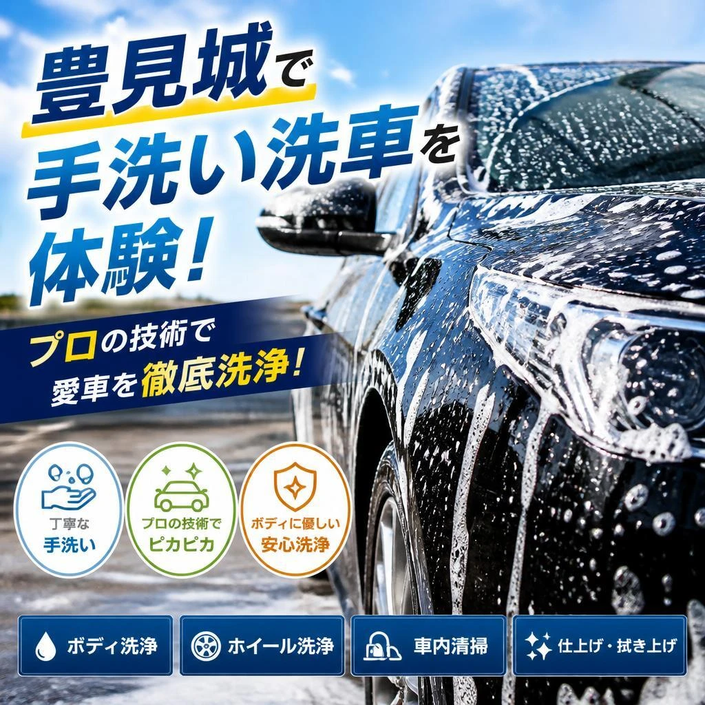豊見城で手洗い洗車を体験！プロの技術で愛車を徹底洗浄！