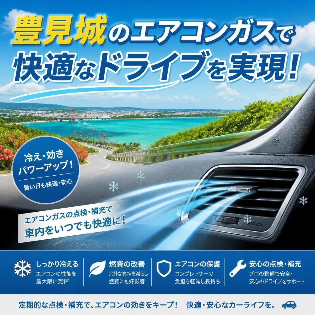 豊見城のエアコンガスで快適なドライブを実現！