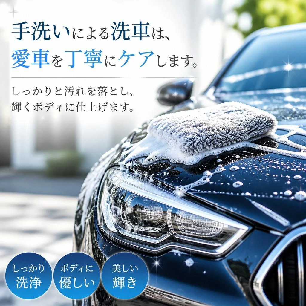 手洗い洗車で車をリフレッシュ