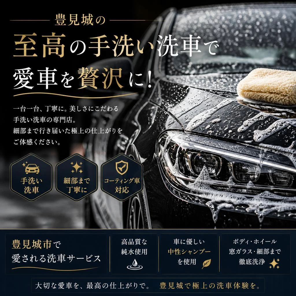 豊見城の至高の手洗い洗車で愛車を贅沢に！