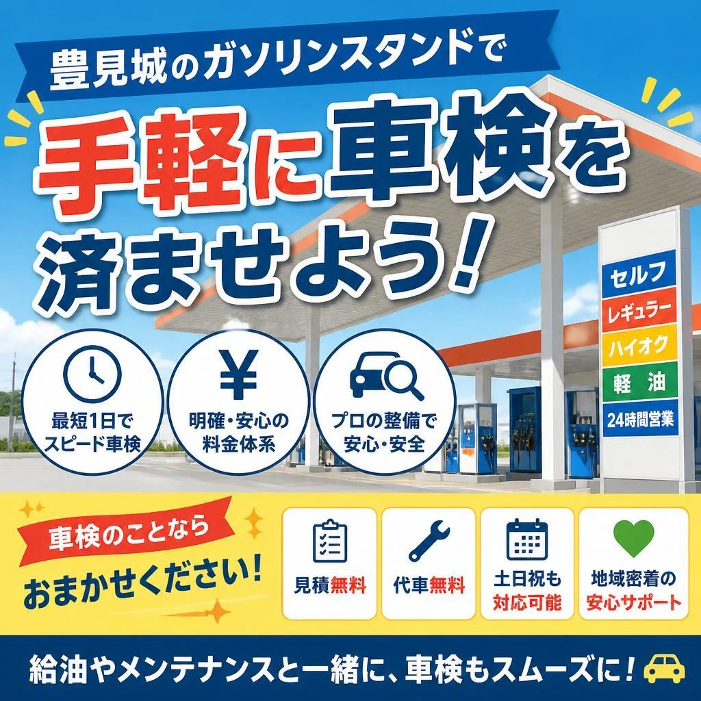 「豊見城のガソリンスタンドで手軽に車検を済ませよう！」