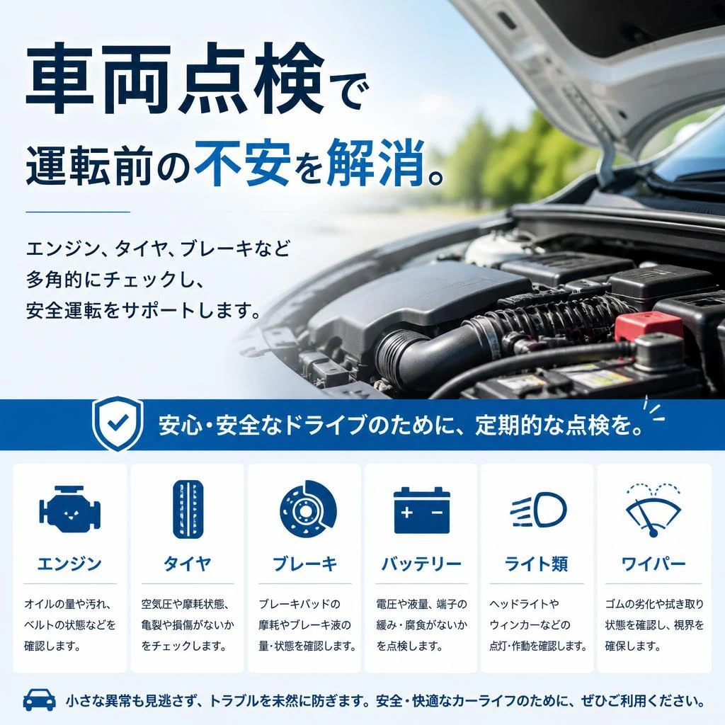 車両点検で安心を提供