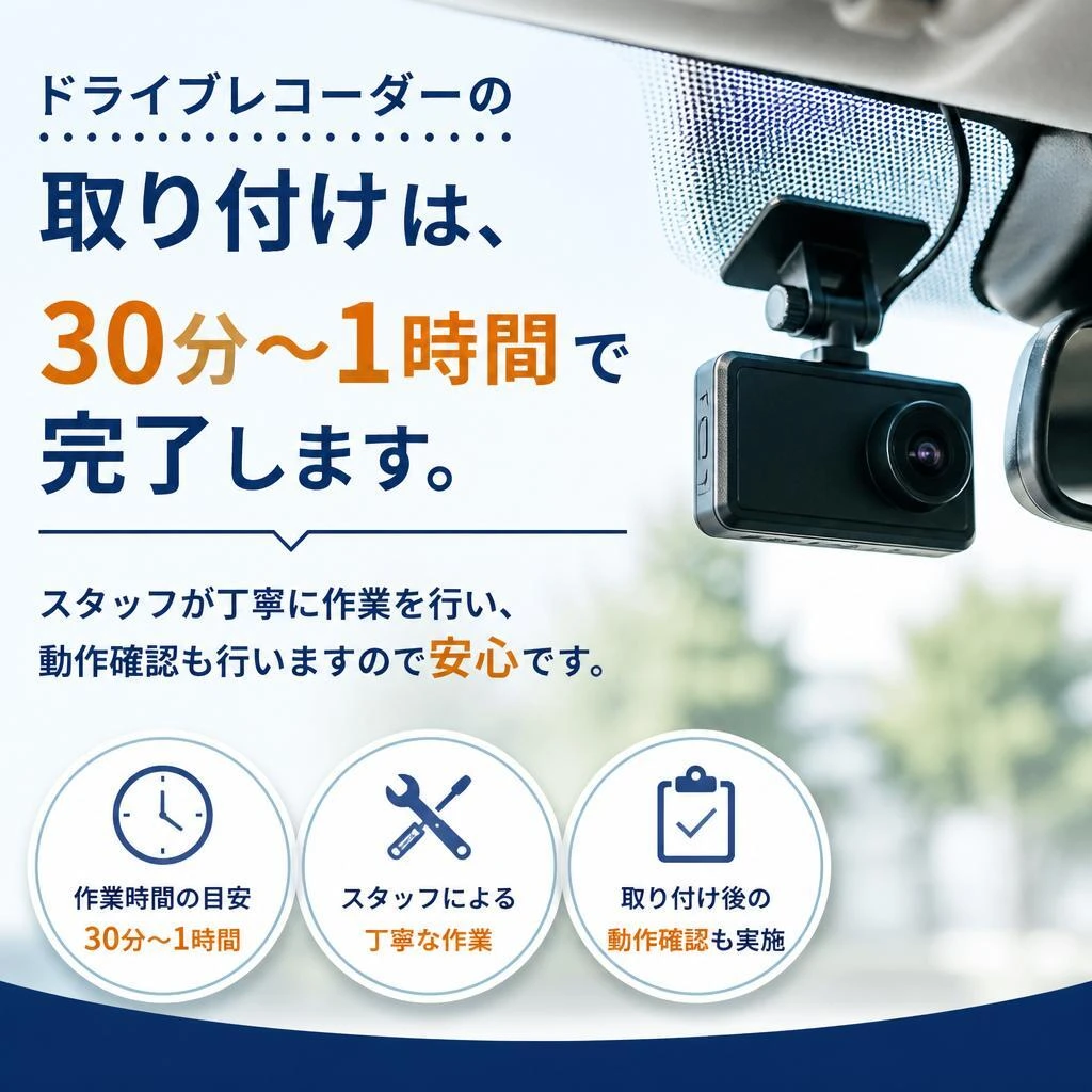 取り付け作業の流れと所要時間