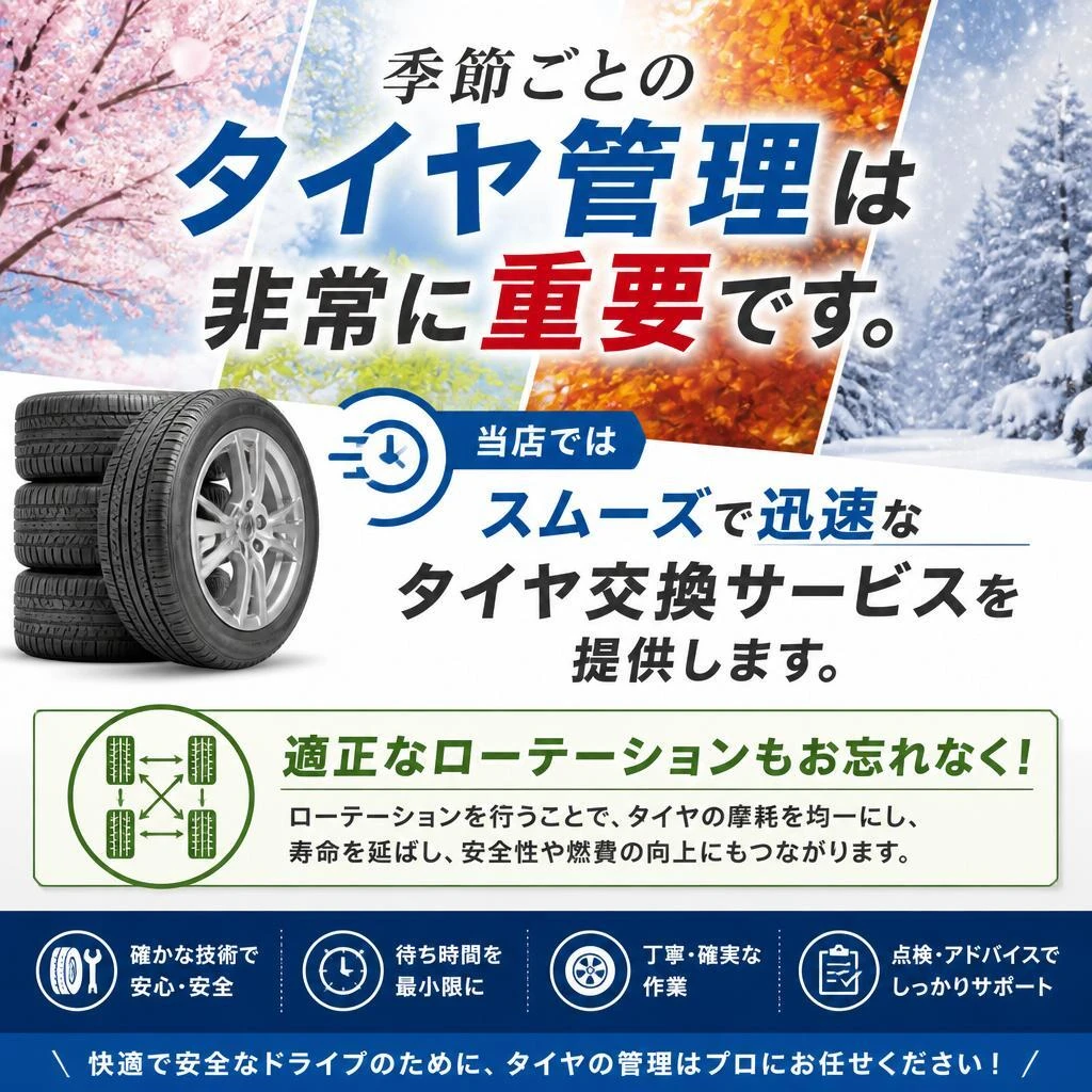 タイヤ交換はお任せ！