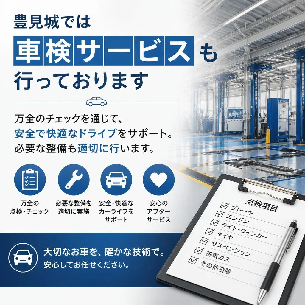 【車検サービスで安心のドライブ】