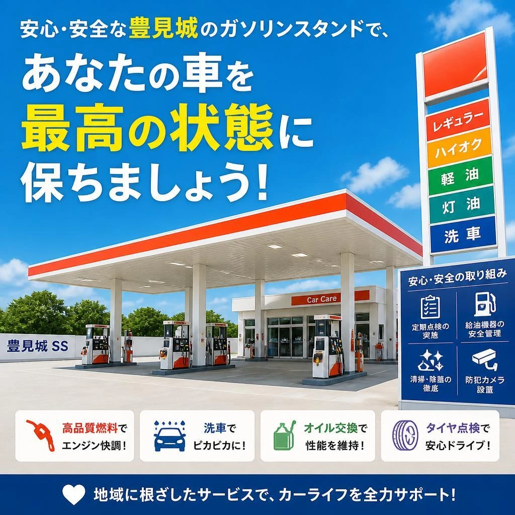 安心・安全な豊見城のガソリンスタンドで、あなたの車を最高の状態に保ちましょう！