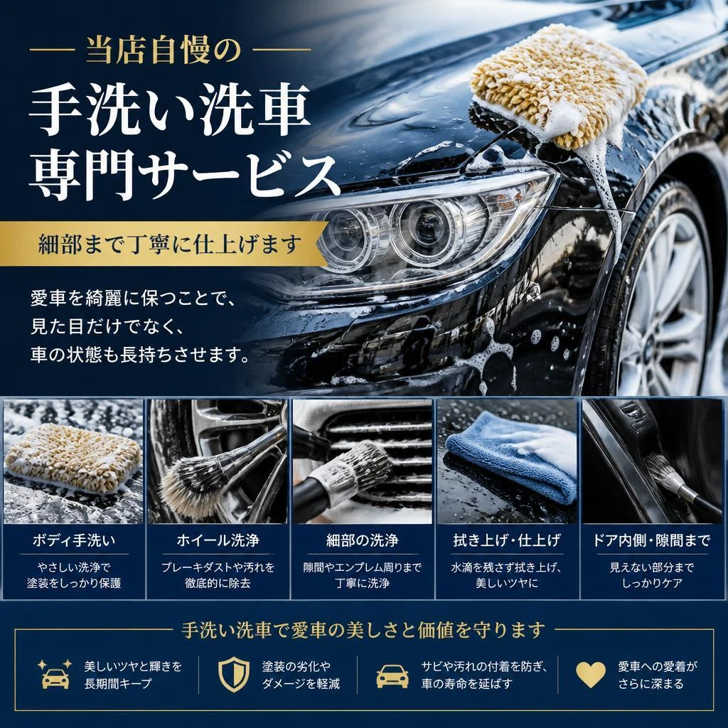 手洗い洗車の魅力