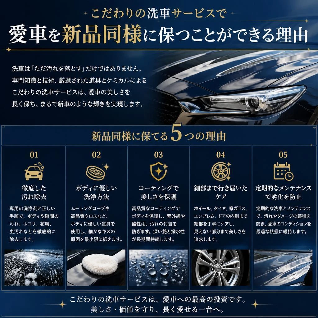 手洗い洗車で愛車を輝かせる