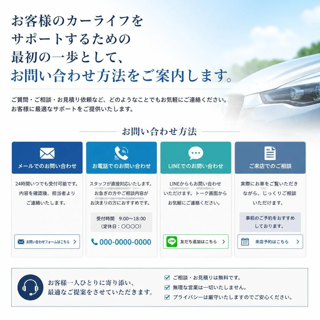 お気軽にお問い合わせを！