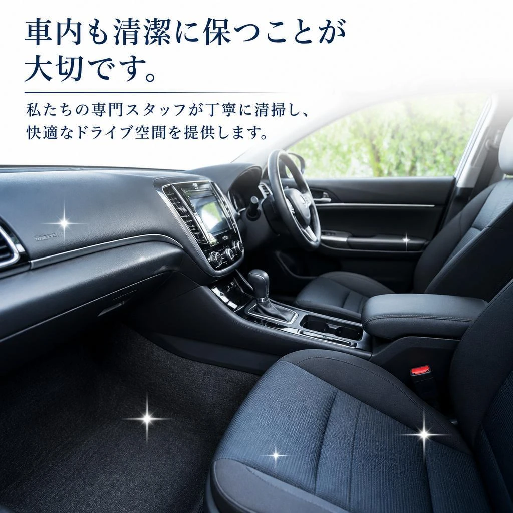 2. 充実した車内清掃