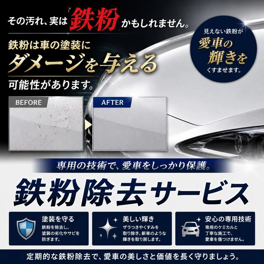4. 鉄粉除去サービスで愛車を守る