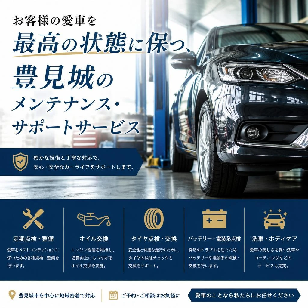 お客様の愛車を最高の状態に保つ、豊見城のメンテナンス・サポートサービス