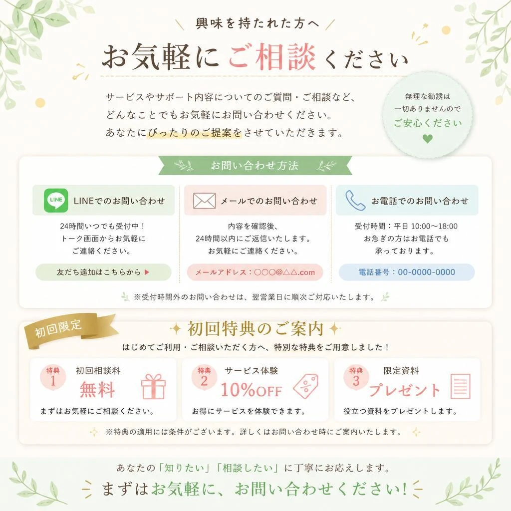 7. 今すぐお問い合わせ！